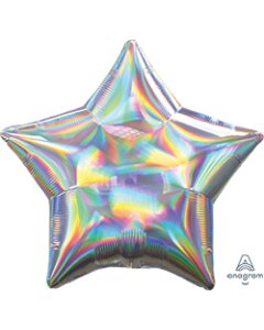 [392708] 19" Iridescent Silver Star