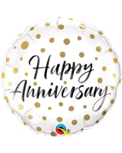 [85847P6] 18" Anniversary Dots Gold