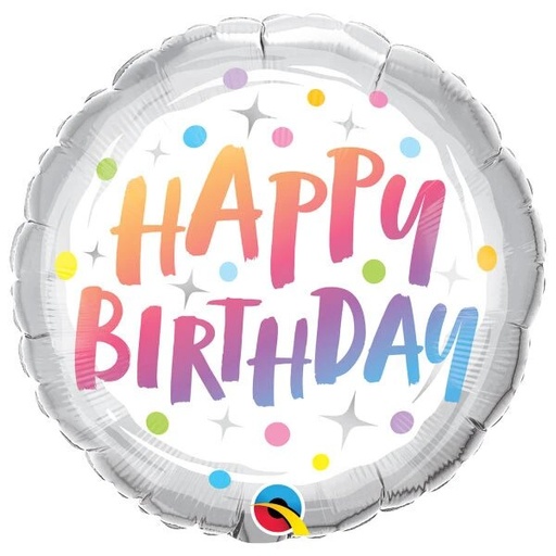 [87992] 18" Birthday Rainbow Dots