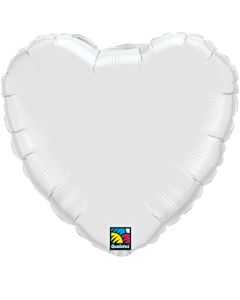 9" White Heart