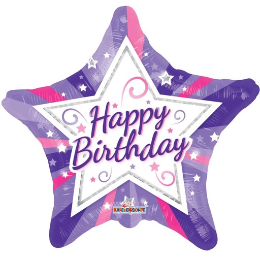 [19706-18] 18" Birthday Girl Stars