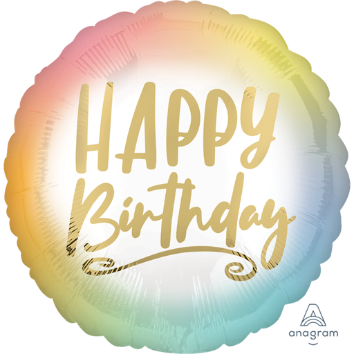 [4128701] 18" Gold Ombre Birthday Pkg