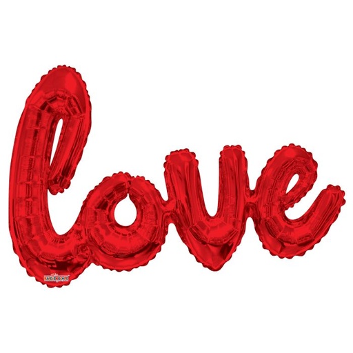 [15745-36] 36" 'love' Script in Red