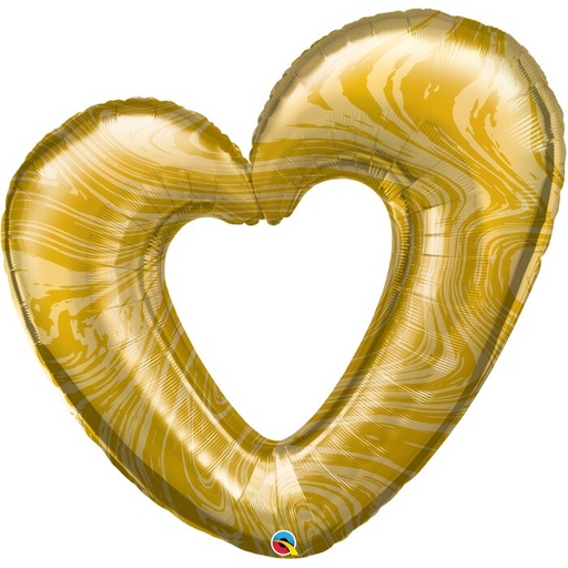 [23189] 42" Marble Heart Gold