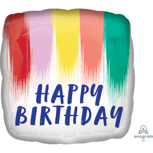 [41743] 18" Birthday Brush Strokes