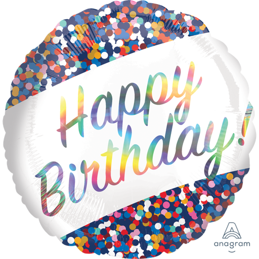 [4128401] 18" Iridescent Birthday Confetti