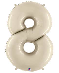 34" Number 8 White Sand Betallic