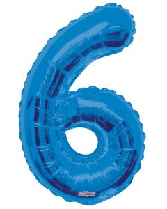 [19668-34] 34" Number 6 Blue Kaleidoscope