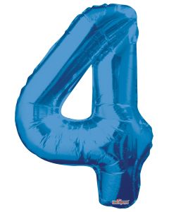 [19666-34] 34" Number 4 Blue Kaleidoscope