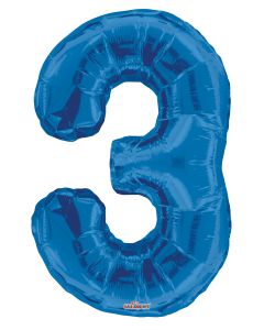 [19665-34] 34" Blue Number 3