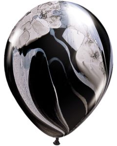 11" Black White Agate 10 pcs