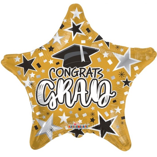 [85333-18] 18" Congrats Grad Gold Star