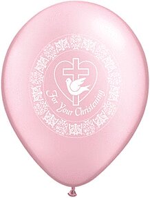 11" Round for You Christening Dove 5 pcs