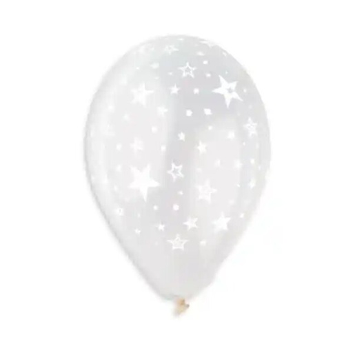 12" GS110 Clear  With Star #001 5 pcs