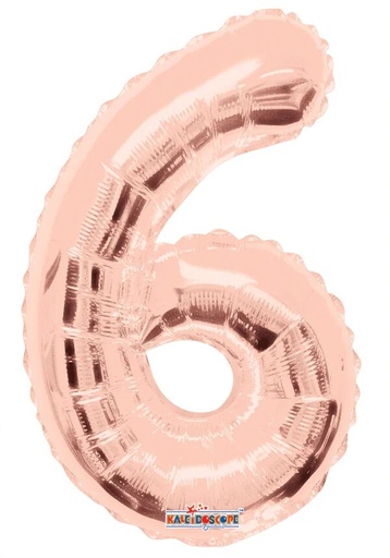 14" Number 6 Rose Gold Kaleidoscope