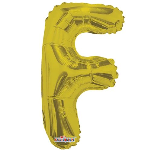 14" Letter F Gold Kaleidoscope