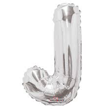 14" Letter J Silver