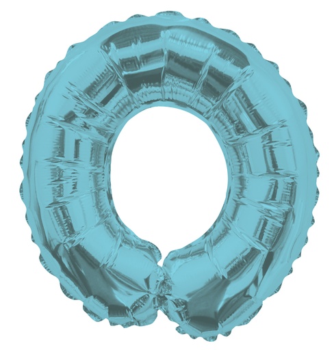 14" Letter O Light Blue Kaleidoscope