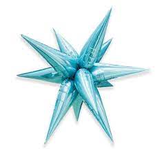 40" Exploding Stars Light Blue