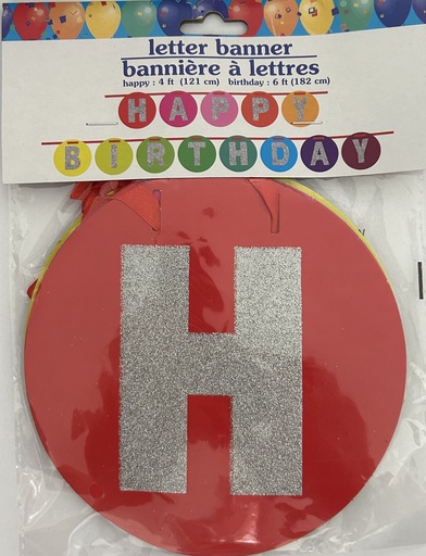 Multicolor Letter Banner 1.82 mts
