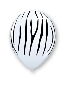 11" Zebra Stripes White 10 pcs