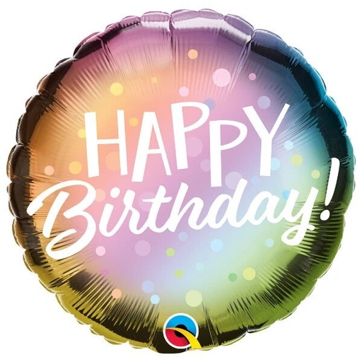 [88027] 18" Birthday Metallic Ombre & Dots
