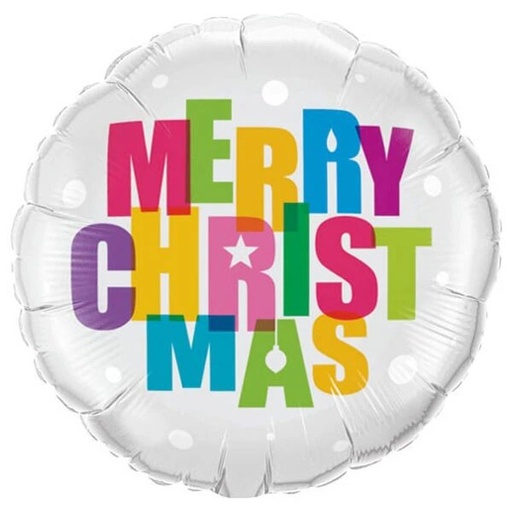 18" Merry Christmas Colors