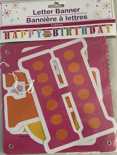 Letter Banner Cake 7 ft