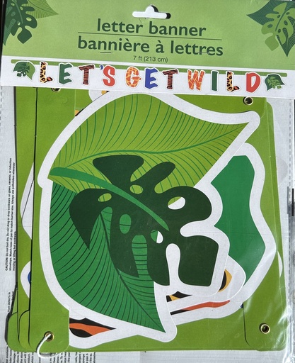 Letter Banner Let´s Get Wild 7 ft