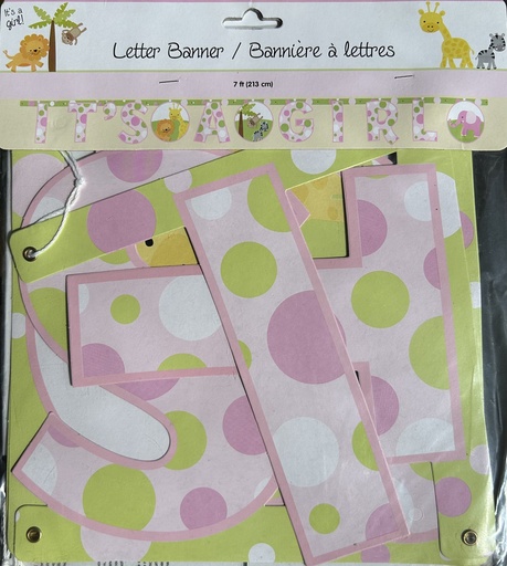 Letter Banner It´s A Girl 7 ft
