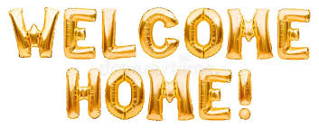 17" Welcome Home! Gold 12 Letters